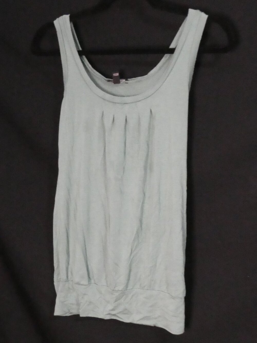 Y2K JACOB Made In Canada Sage Green Pleated Babydoll Tank Top - xs | extra small